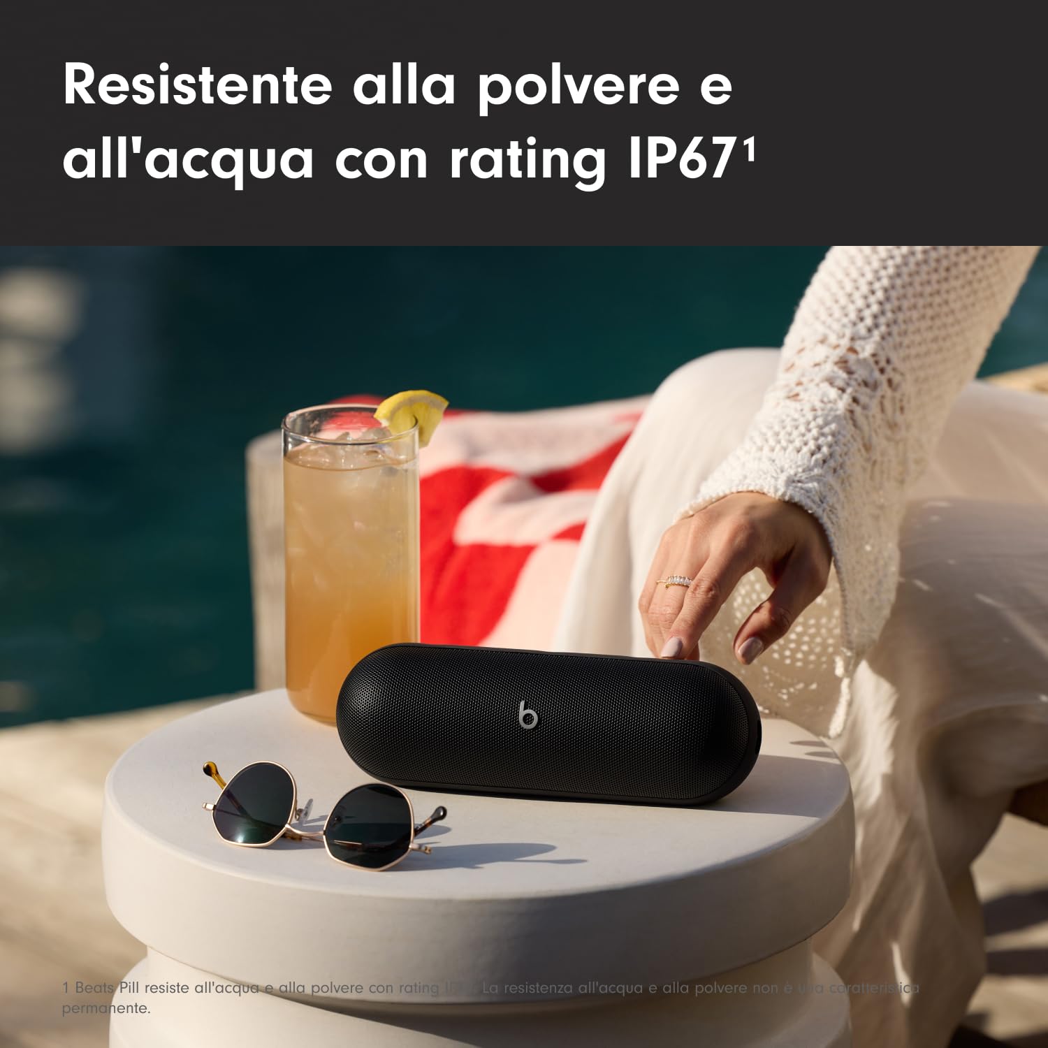 Beats Pill altoparlante bluetooth nero opaco IP67