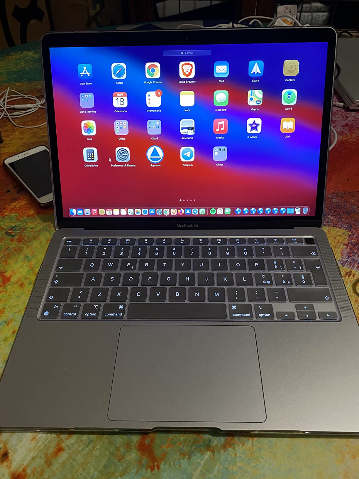Apple MacBook Air 2020 M1 Notebook 13" 8GB 512GB Grigio siderale