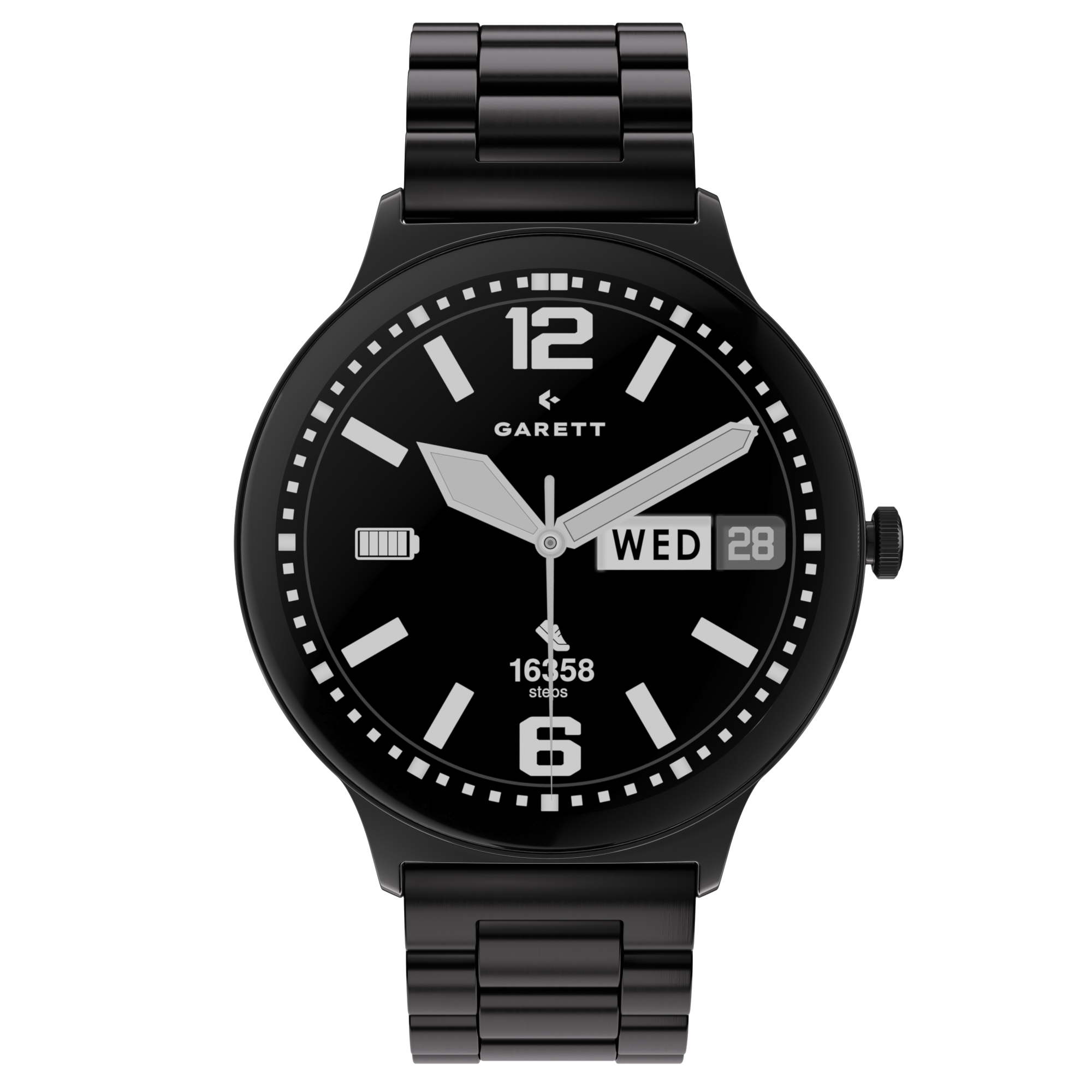 Garett Quantum Glow smartwatch nero acciaio AMOLED