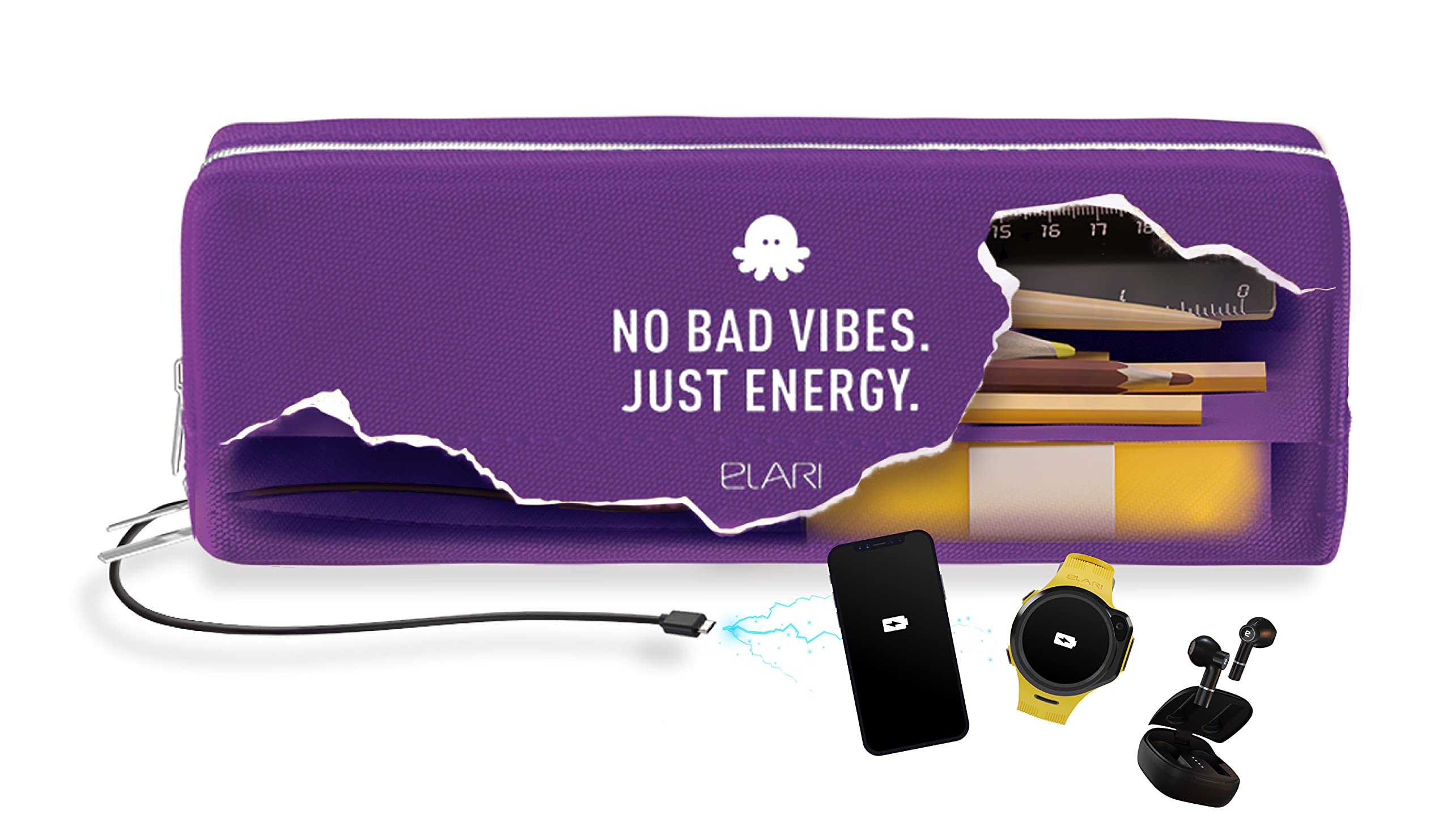 Elari PowerCase astuccio cotone powerbank 2600 viola