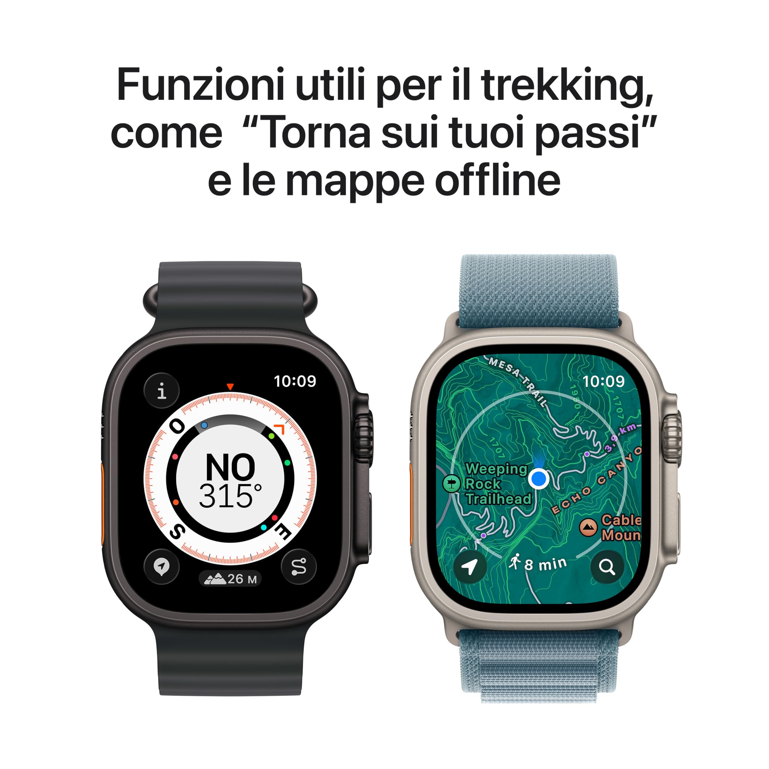 Apple Watch Ultra 3 smartwatch 49mm titanio nero Small GPS