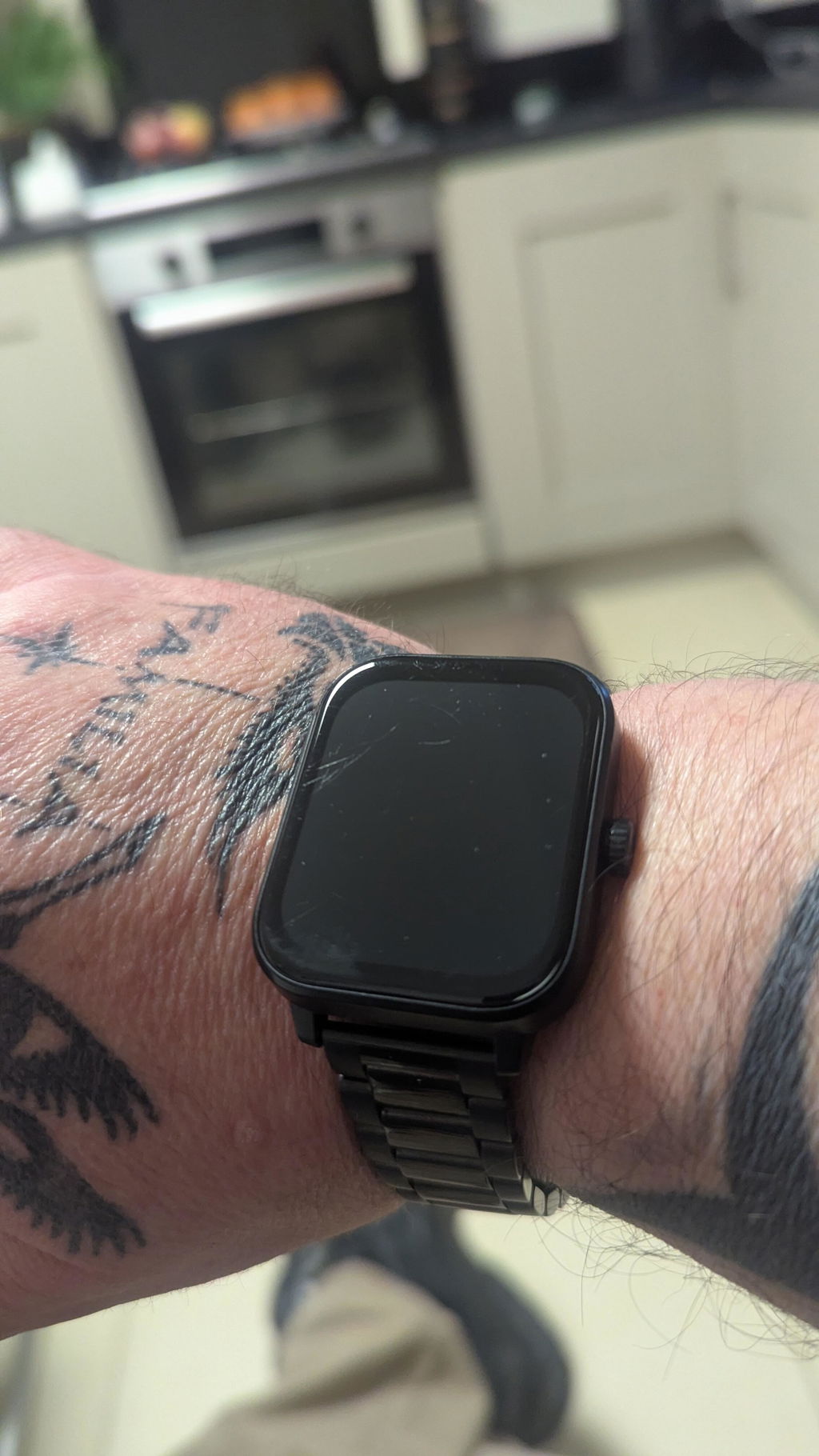 Reflex Active cinturino metallo nero 20mm bracciale link