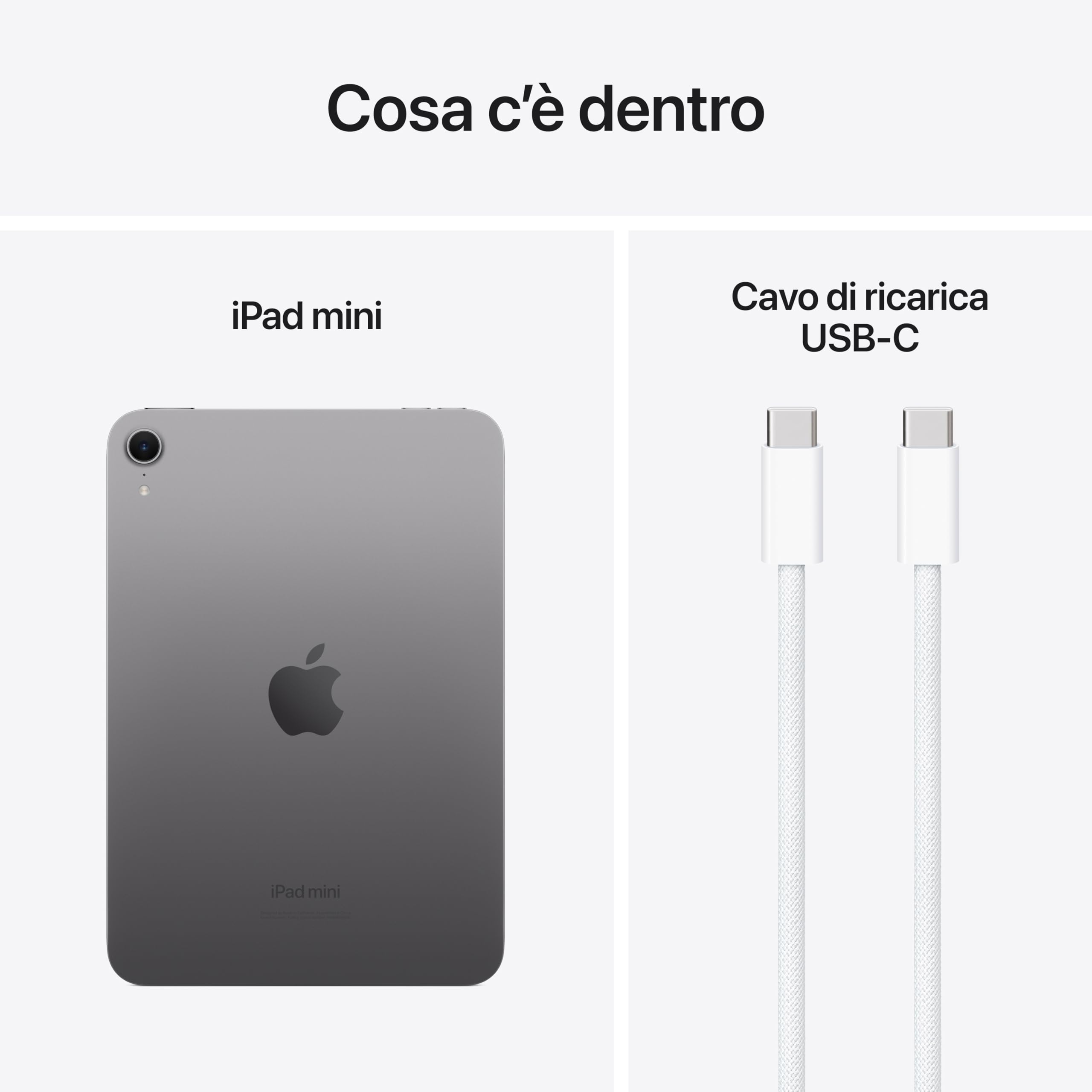 Apple iPad Mini A17 Pro Wi-Fi 128GB Tablet 8,3 Grigio Siderale