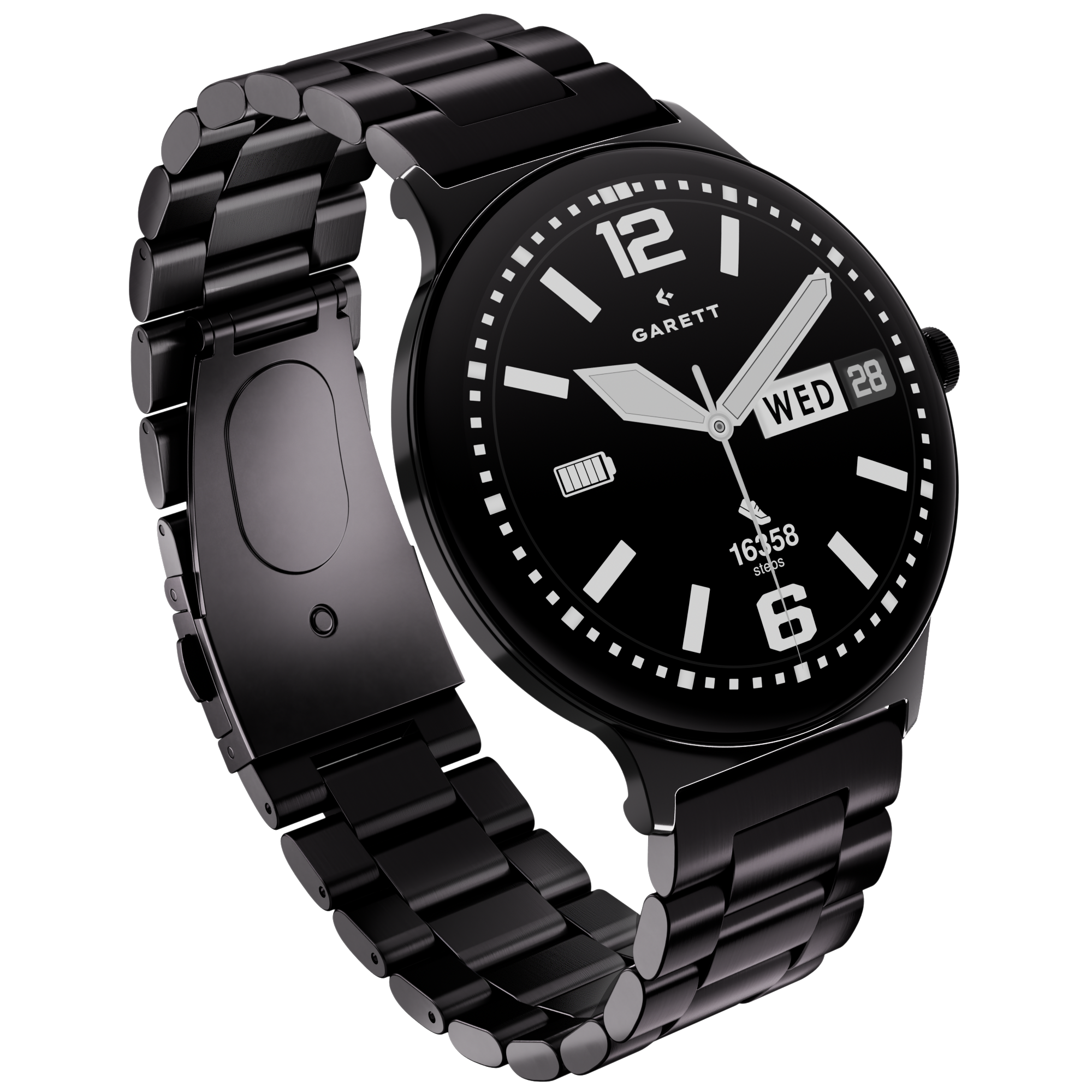 Garett Quantum Glow smartwatch nero acciaio AMOLED