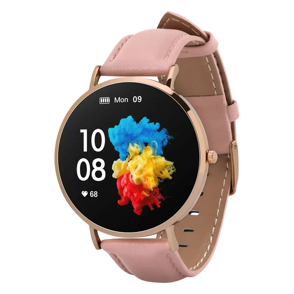 Garett Verona smartwatch pelle oro-rosa
