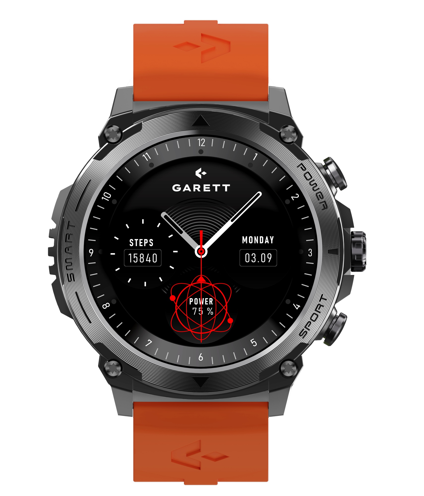 Garett Atom smartwatch nero acciaio 8 giorni