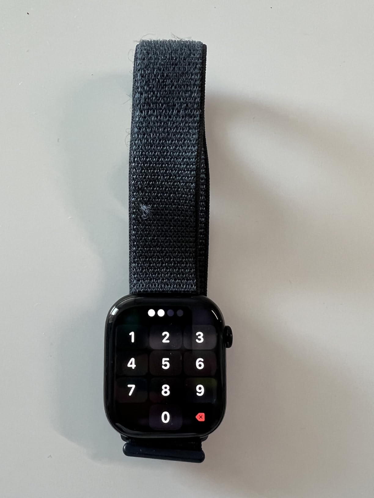 Apple Sport Loop 46 mm cinturino grigio scuro XL nylon