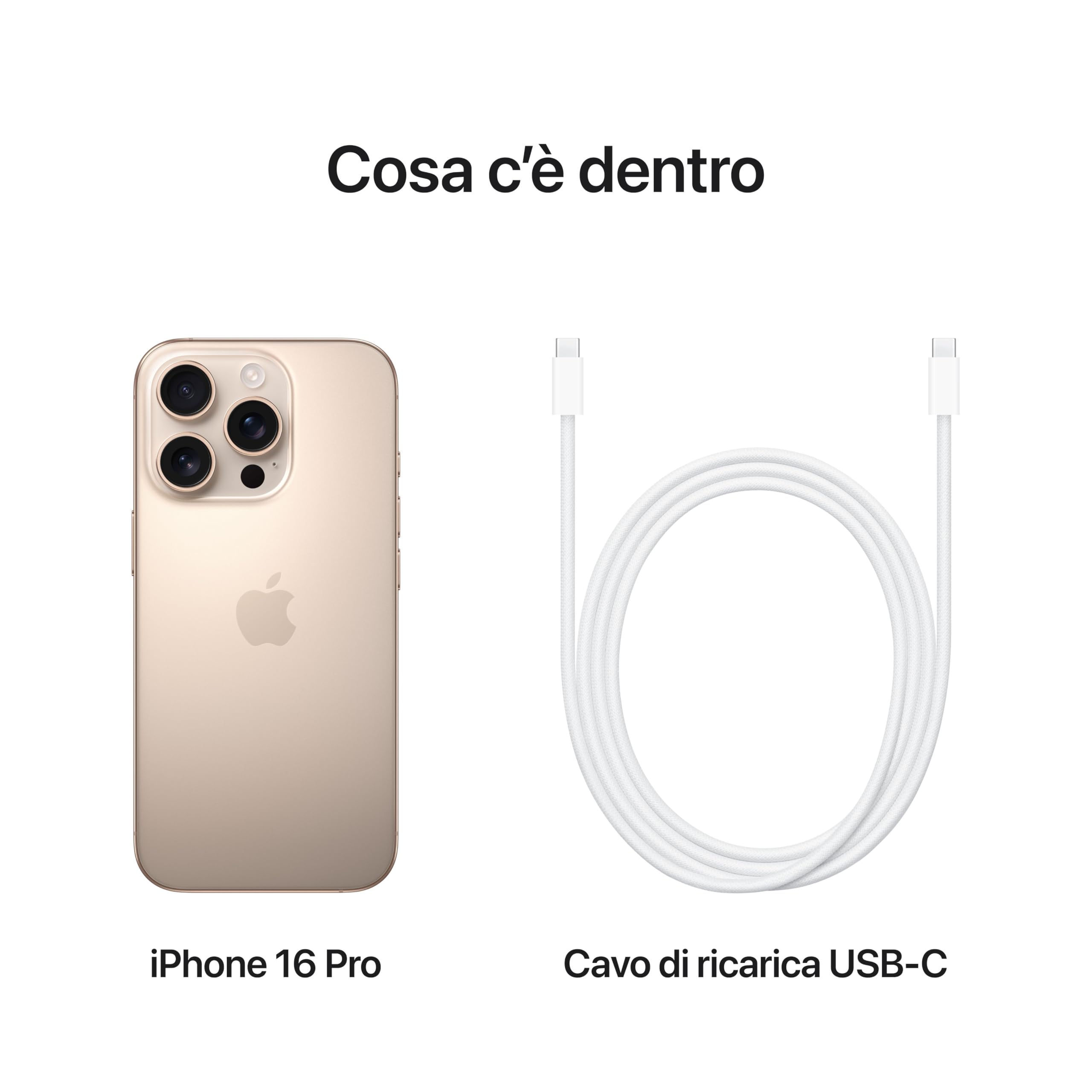 Apple iPhone 16 Pro smartphone 128 GB titanio sabbia 5G
