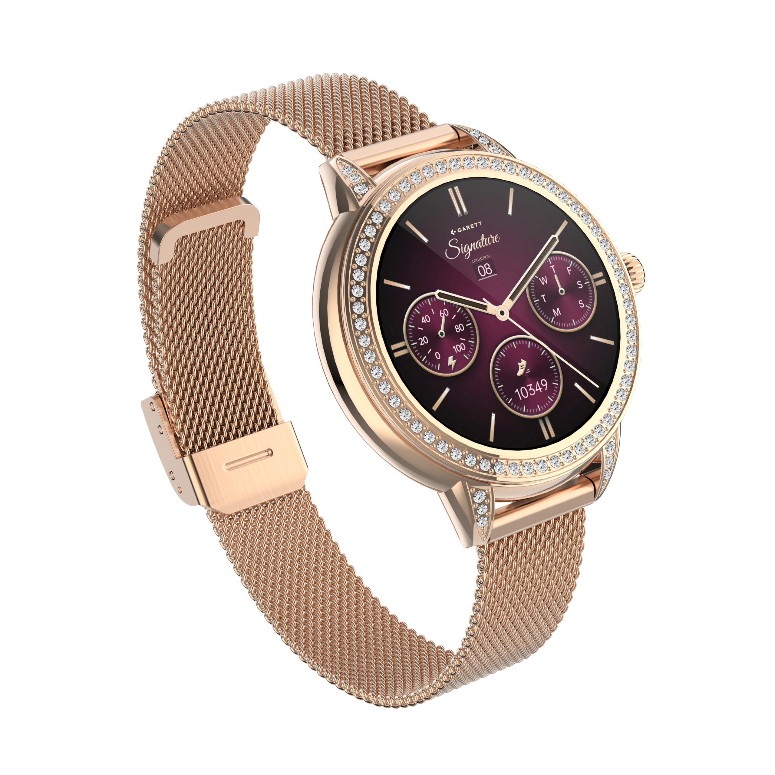 Garett Stella smartwatch oro rosa mesh AMOLED