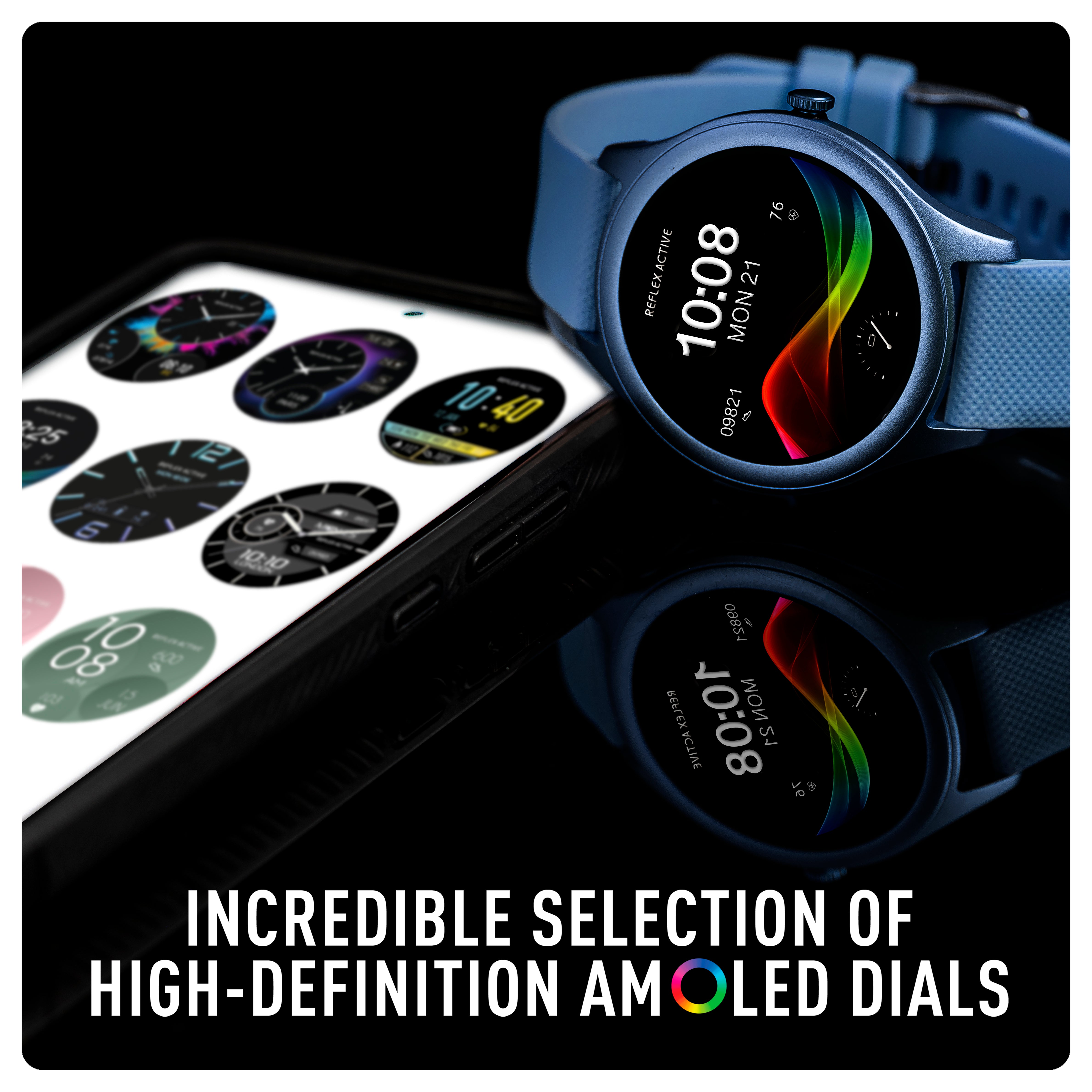 Reflex Active Spectra 300 R smartwatch AMOLED chiamate cinturino blu