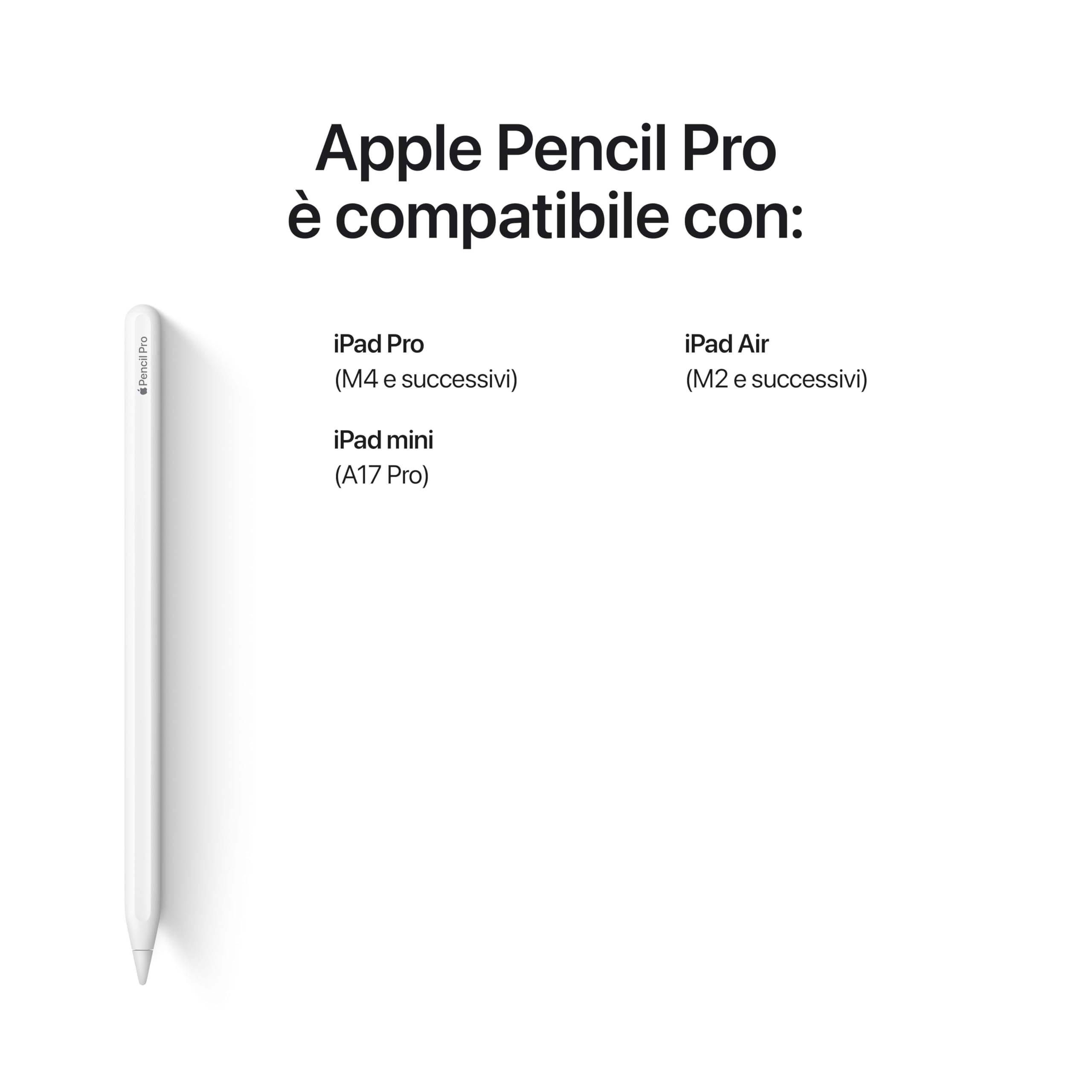 Apple Pencil Pro penna iPad ricarica wireless